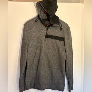 Banana republic Men's Gray Sweater w/ Hood, M